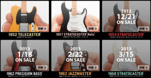 FENDER公認のギターフィギュアが発売
