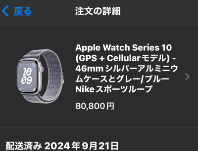 Apple Watch Series 10（GPS+Cellularモデル）