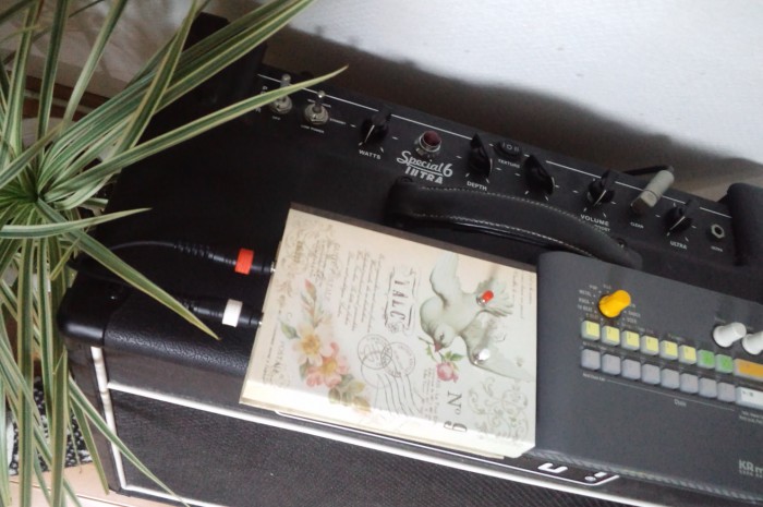 アンプの上にセッティング