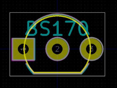 BS170のフットプリント